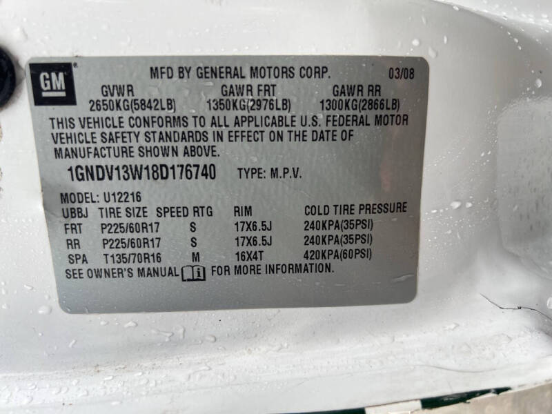 2008 Chevrolet Uplander Cargo