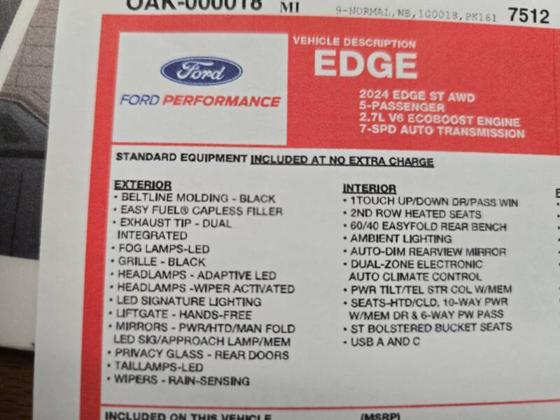 2024 Ford Edge ST