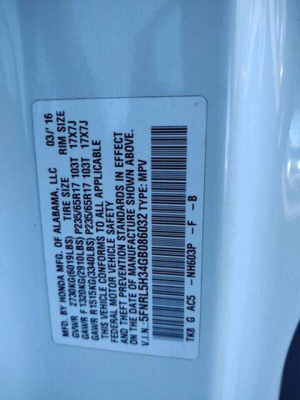 2016 Honda Odyssey SE