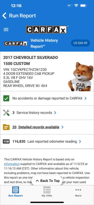 2017 Chevrolet Silverado 1500 Custom