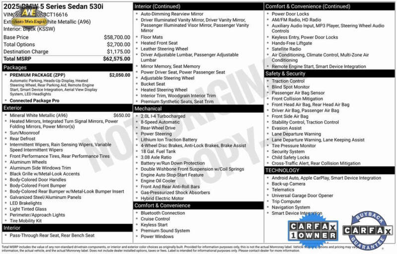 2025 BMW 5 Series 530i