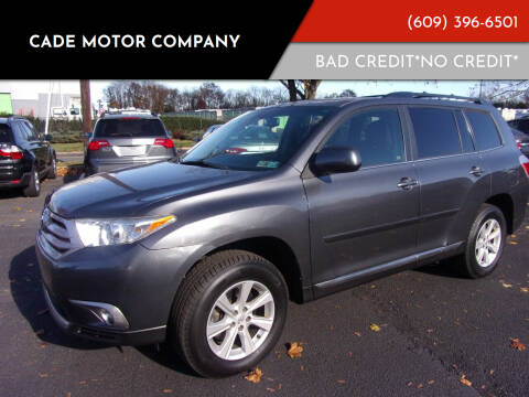 2012 Toyota Highlander for sale at Cade Motor Company in Lawrenceville NJ