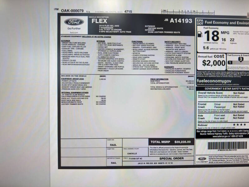 2018 Ford Flex SEL