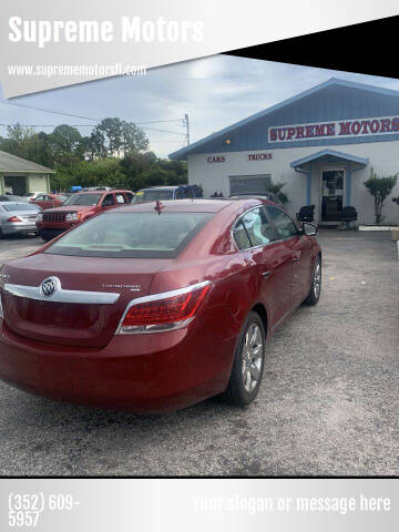 2010 Buick LaCrosse for sale at Supreme Motors in Leesburg FL