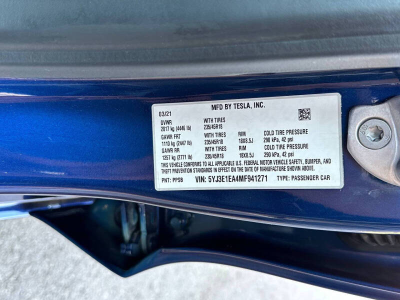 2021 Tesla Model 3 Base photo 56