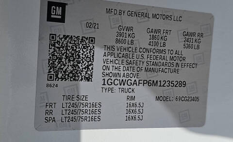 2021 Chevrolet Express 2500