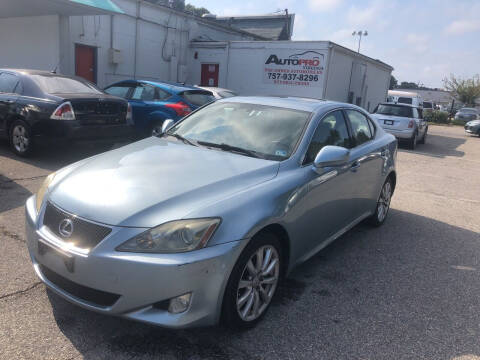 2006 Lexus IS 250 for sale at AutoPro Virginia LLC in Virginia Beach VA