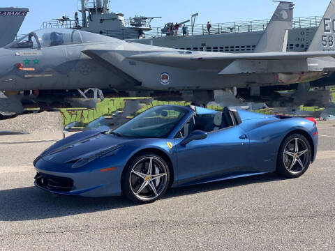 ferrari 458 spider blue