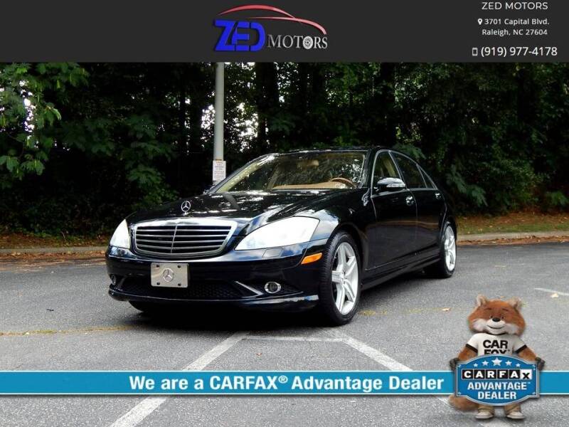 2009 Mercedes-Benz S-Class for sale at Zed Motors in Raleigh NC