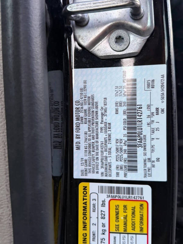 2020 Ford Fusion Hybrid SE