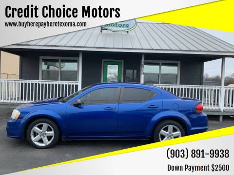 2013 Dodge Avenger for sale at Credit Choice Motors in Sherman TX