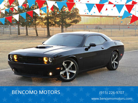 2017 Dodge Challenger for sale at BENCOMO MOTORS in El Paso TX