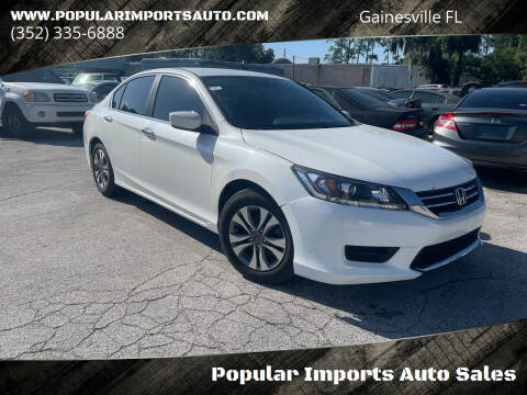 2014 Honda Accord for sale at Popular Imports Auto Sales in Gainesville FL