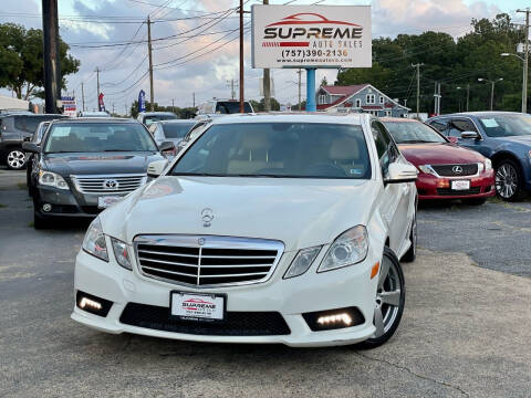 2011 Mercedes-Benz E-Class for sale at Supreme Auto Sales in Chesapeake VA