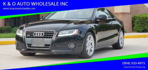 2012 Audi A5 for sale at K & O AUTO WHOLESALE INC in Jacksonville FL