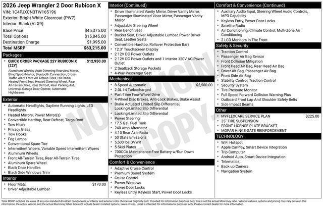 2026 Jeep Wrangler Rubicon X