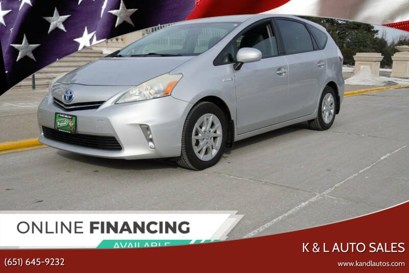 2013 Toyota Prius v for sale at K & L Auto Sales in Saint Paul MN