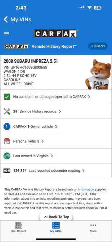 2008 Subaru Impreza 2.5i Premium Package