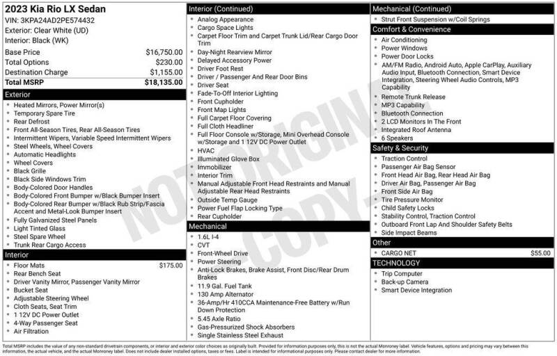 2023 Kia Rio LX