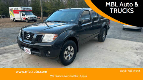 2012 Nissan Frontier for sale at MBL Auto & TRUCKS in Woodford VA