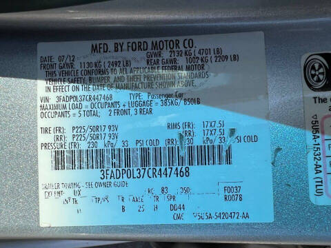 2012 Ford Fusion Hybrid