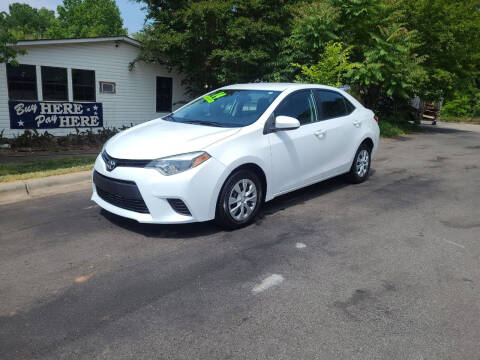 2014 Toyota Corolla for sale at TR MOTORS in Gastonia NC