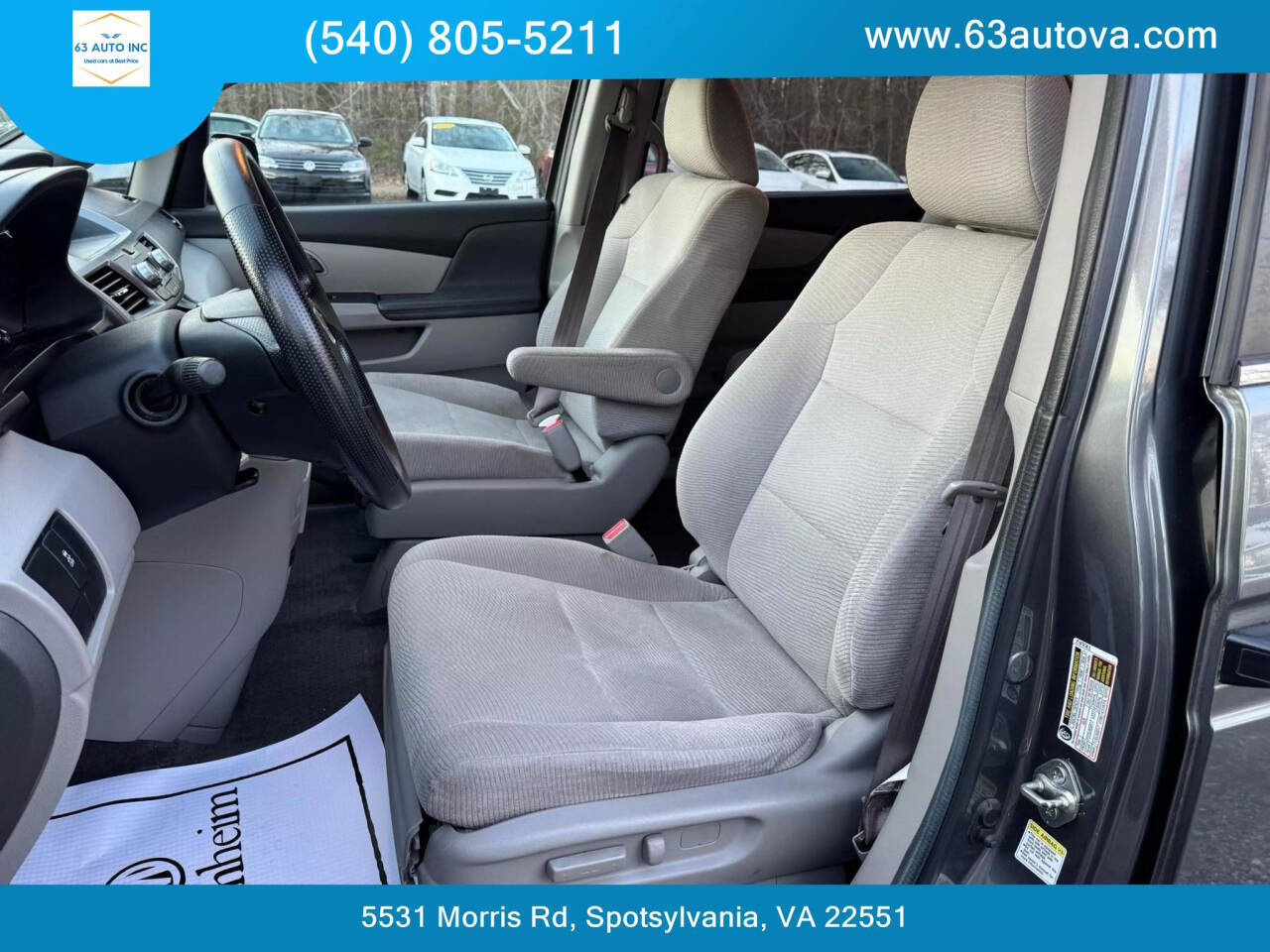 2012 Honda Odyssey for sale at 63 Auto Inc in Spotsylvania, VA