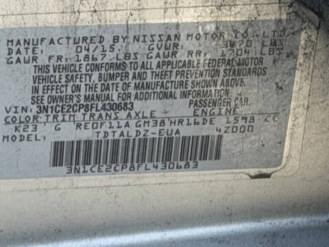 2015 Nissan Versa Note SV