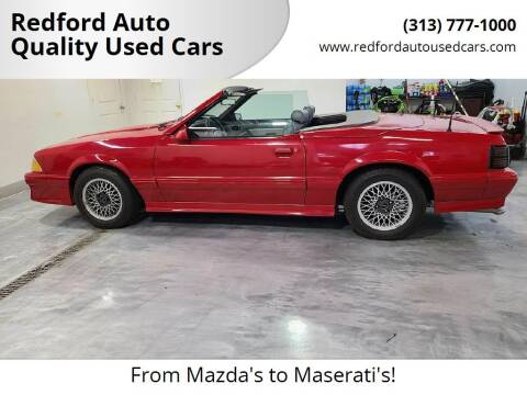 1987 Ford Mustang for sale at Redford Auto Quality Used Cars in Redford MI