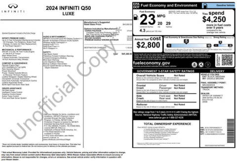 2024 Infiniti Q50 Luxe