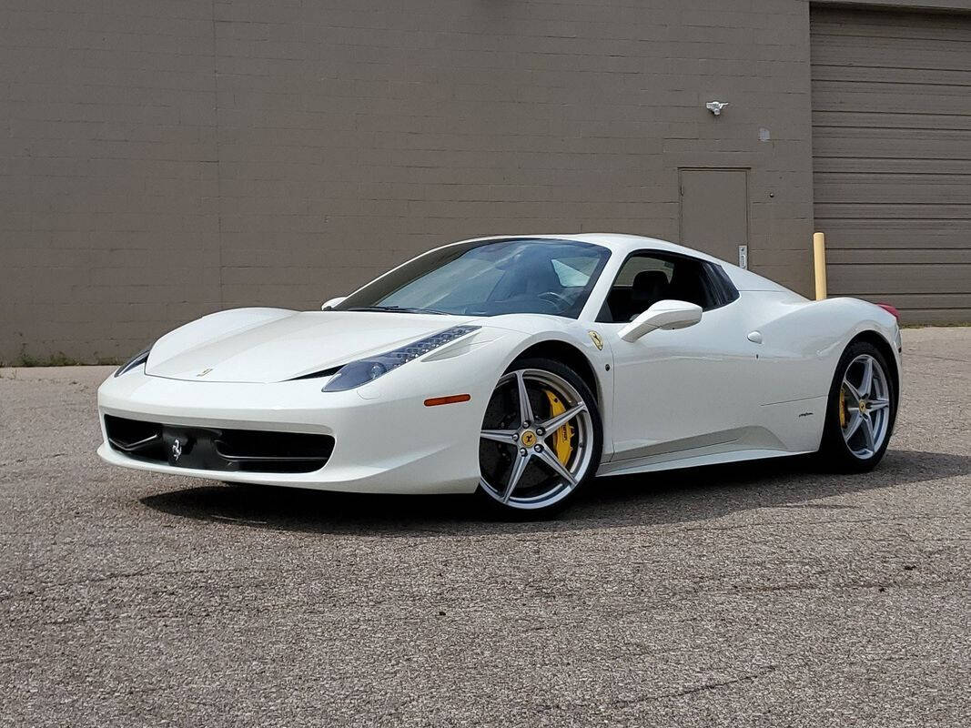 ferrari 458 white convertible