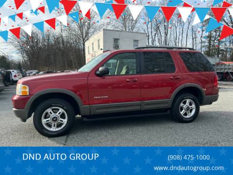 2002 Ford Explorer for sale at DND AUTO GROUP in Belvidere NJ
