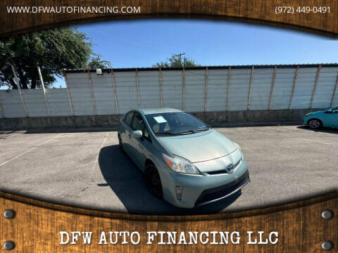 2012 Toyota Prius for sale at DFW AUTO FINANCING LLC in Dallas TX
