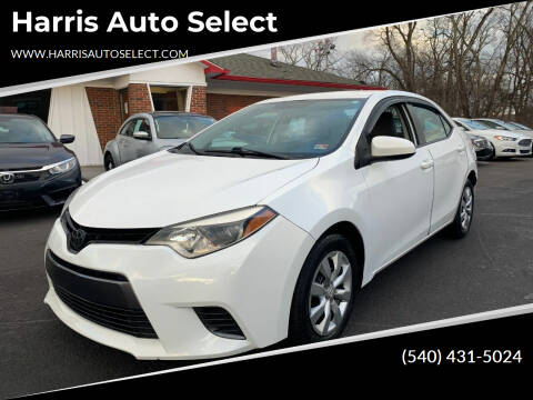 2015 Toyota Corolla for sale at Harris Auto Select in Winchester VA