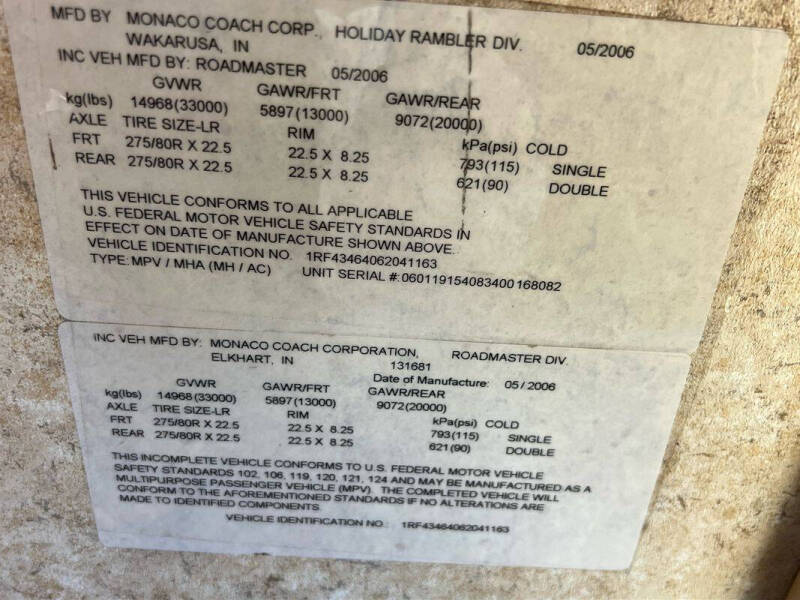2006 Holiday Rambler Endeavor