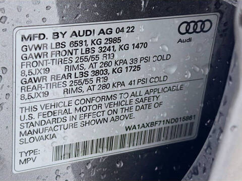 2022 Audi Q7 quattro Premium 55 TFSI