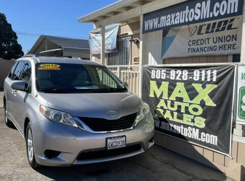 2012 Toyota Sienna for sale at Max Auto Sales in Santa Maria CA