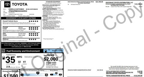 2025 Toyota Corolla Hatchback SE