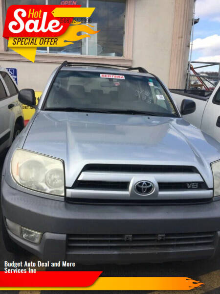 2003 Toyota 4Runner for sale at Budget Auto Deal and More Services Inc in Worcester MA