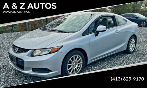 2012 Honda Civic for sale at A & Z AUTOS in Westfield MA