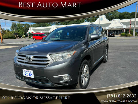 2012 Toyota Highlander for sale at Best Auto Mart in Weymouth MA