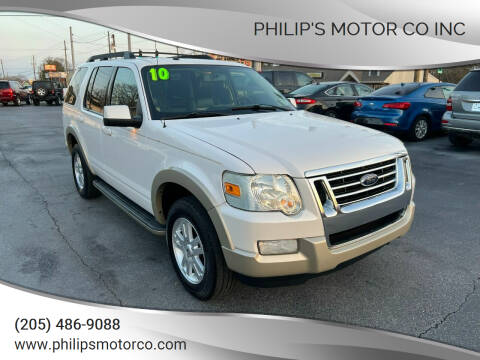 2010 Ford Explorer for sale at PHILIP'S MOTOR CO INC in Haleyville AL