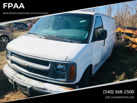 1997 Chevrolet Chevy Van for sale at FPAA in Fredericksburg VA