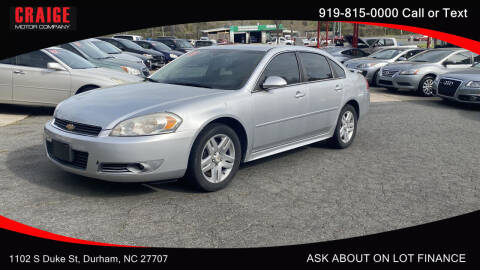 2011 Chevrolet Impala for sale at CRAIGE MOTOR CO in Durham NC