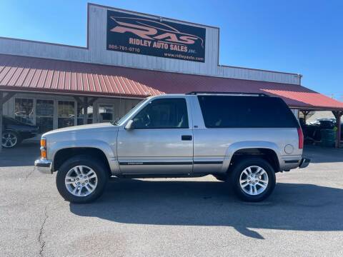 1999 Chevrolet Tahoe for sale at Ridley Auto Sales, Inc. in White Pine TN