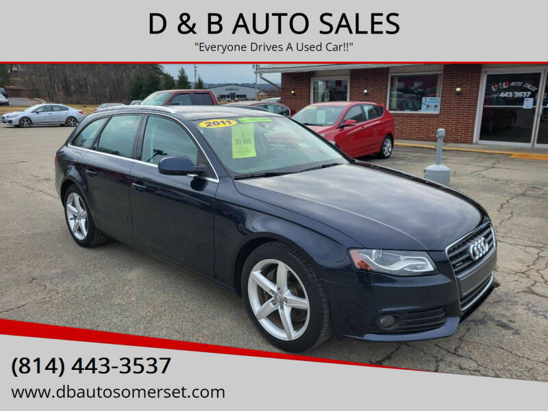 2011 Audi A4 for sale at D & B AUTO SALES in Somerset PA