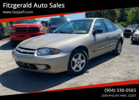 2004 Chevrolet Cavalier for sale at Fitzgerald Auto Sales in Jacksonville FL