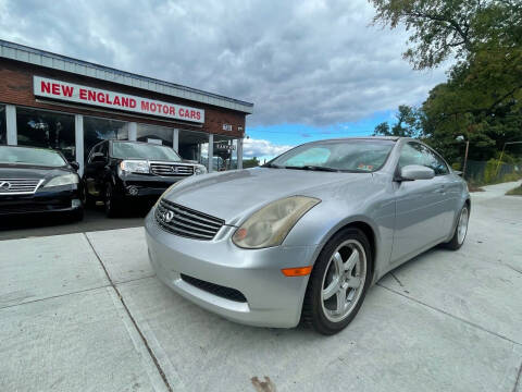 2004 Infiniti G35 for sale at New England Motor Cars in Springfield MA