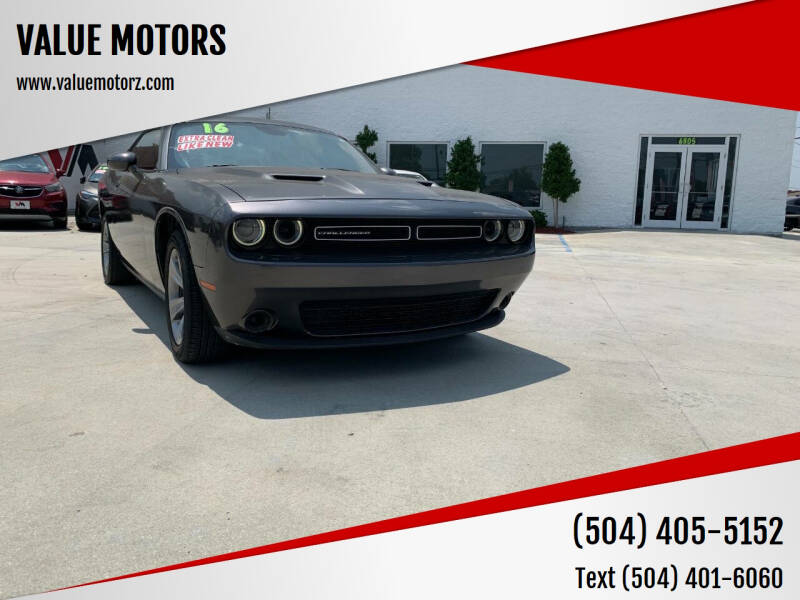 2016 Dodge Challenger for sale at VALUE MOTORS in Marrero LA