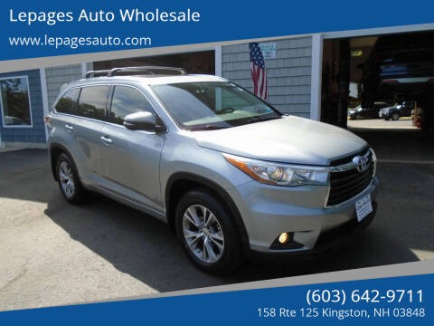 2015 Toyota Highlander for sale at Lepages Auto Wholesale in Kingston NH
